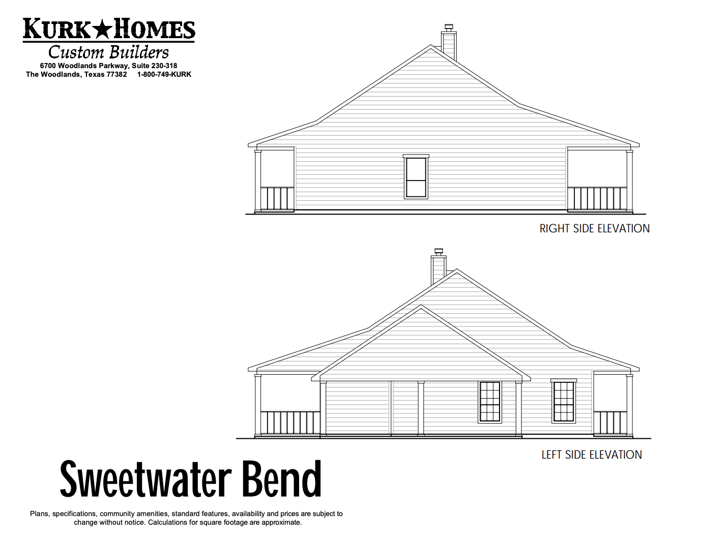 Sweetwater Bend - Side Elevation 