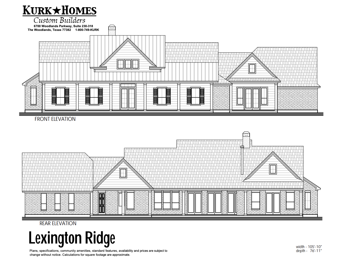 The Lexington Ridge - Home Plan Design